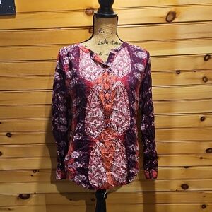 Women's Purple and Orange Top
